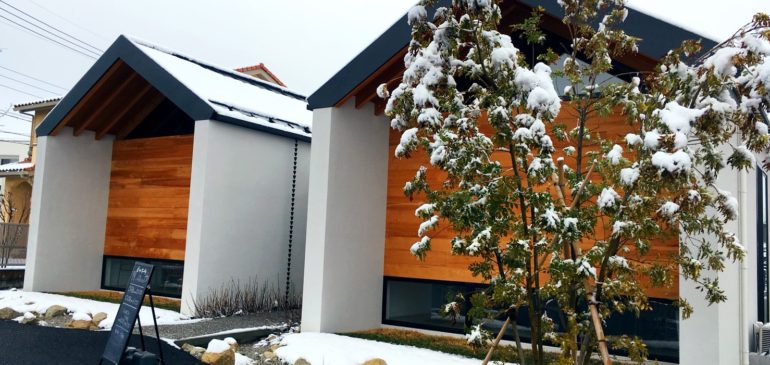 初雪と岩田屋コーヒー